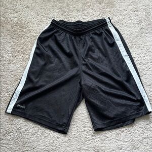 Otomix Athletic Black and White Shorts with Elastic Waistband